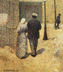Charles Angrand Couple in the Street Spain oil painting art